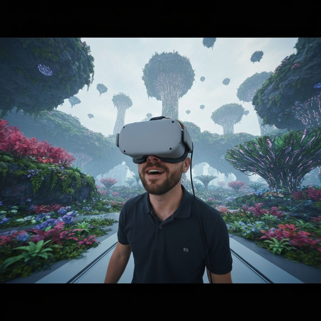 Person experiencing VR